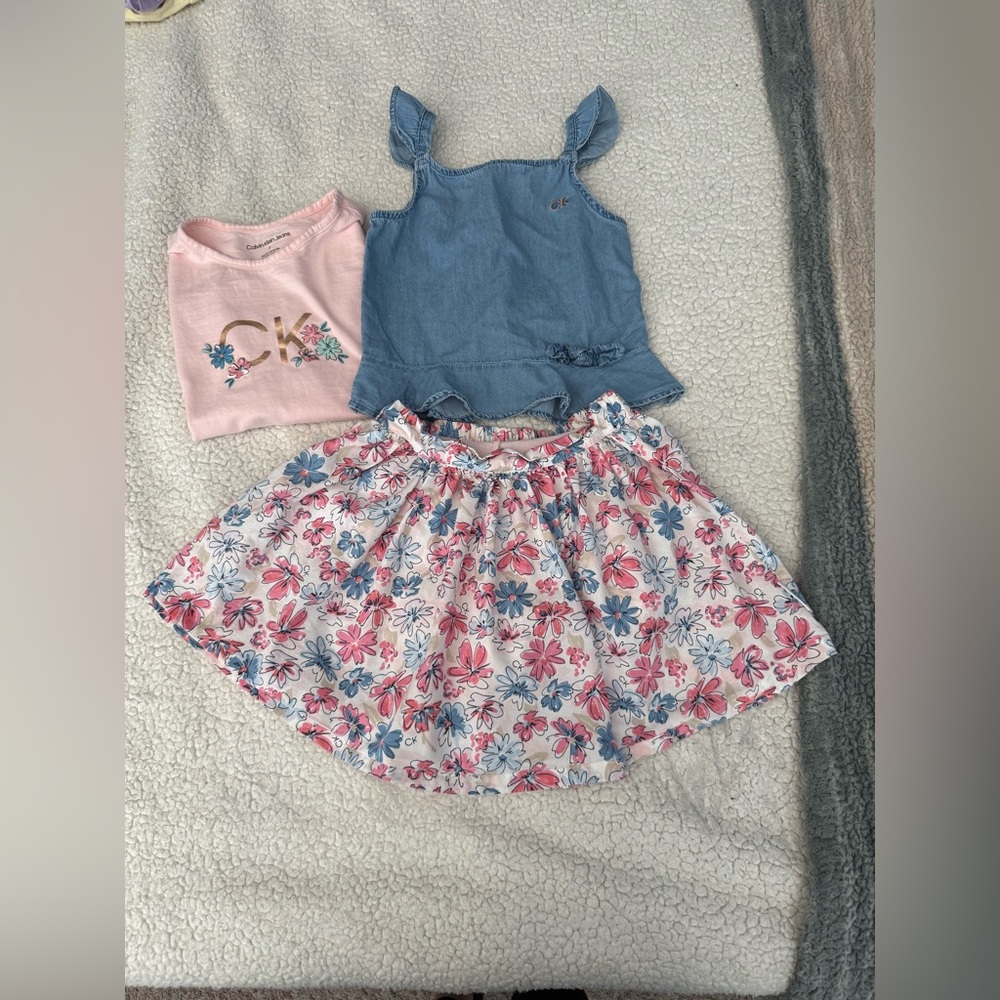 Calvin Klein Jeans Pink and Blue Kids Matching Set